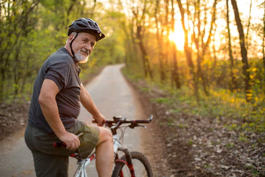 Man on his bike